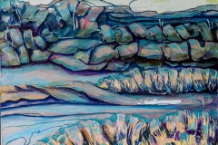 "Layton River Triptych" 90x30 $2850